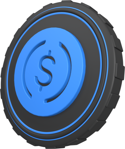 3D USDC Crypto Coin